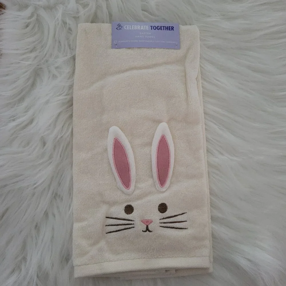 Spring Bunny Design Hand Towel Set